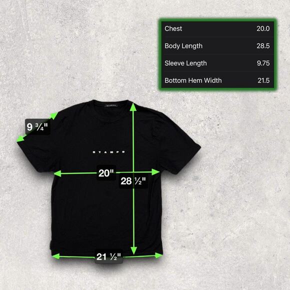 ★ STAMPD Spell Out Strike Logo Minimalist Black T-Shirt ★ - Picture 6 of 8